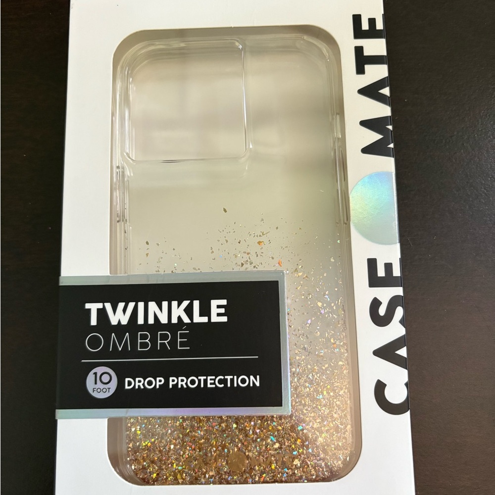 Case-Mate Twinkle Ombre iPhone 13 Pro Case - Gold Glitter
